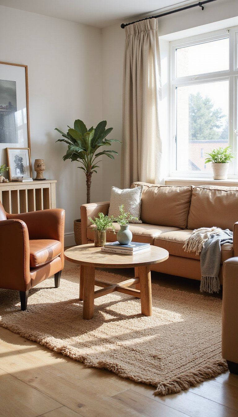 Layered Jute Rugs For Warm Desert Flooring