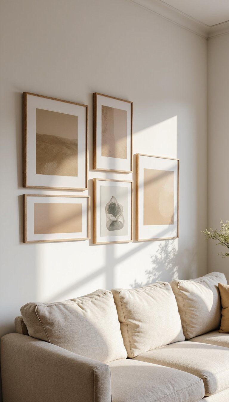 Minimalist Desert Gallery Wall In Earth Tones