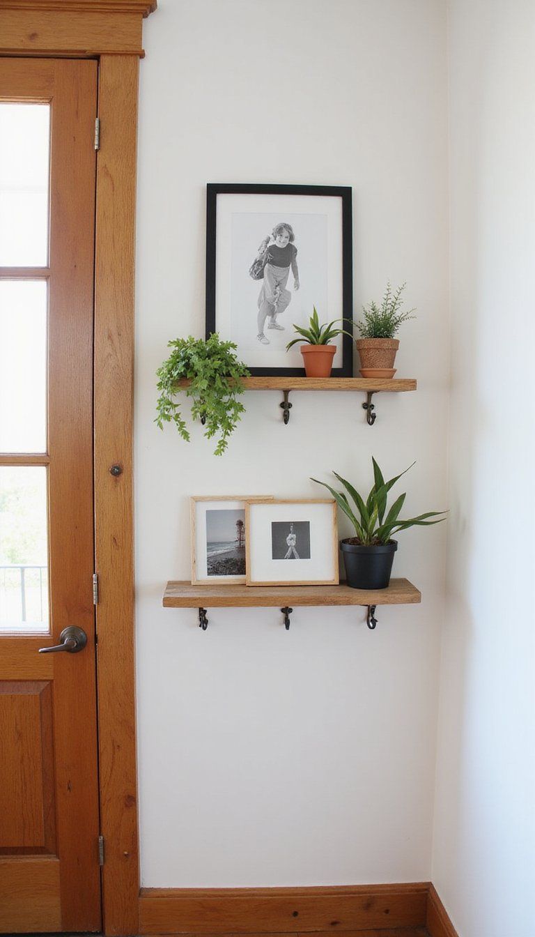 Adhesive Hook Floating Shelf Hack