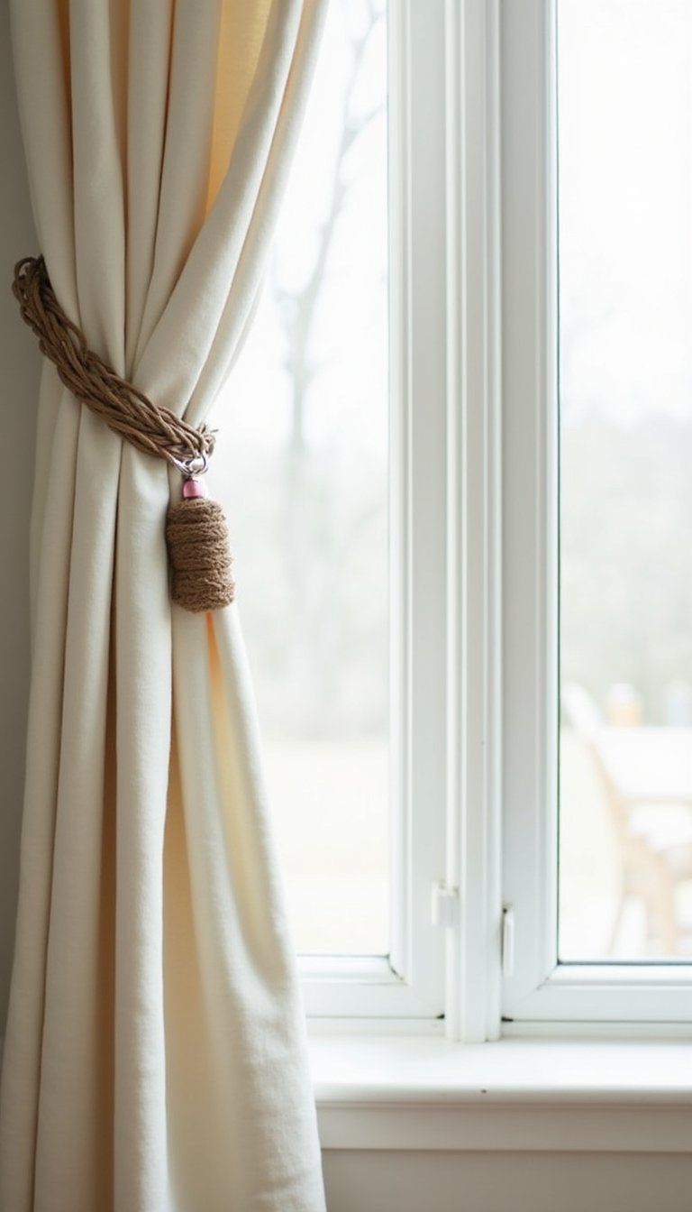 Dollar Bin Curtain Tiebacks From Napkin Rings