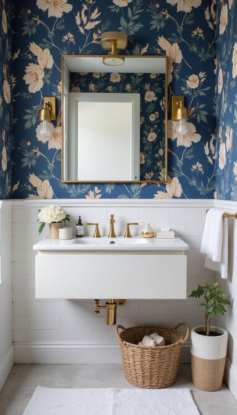 Bold Wallpaper Backdrop For Vanity Drama