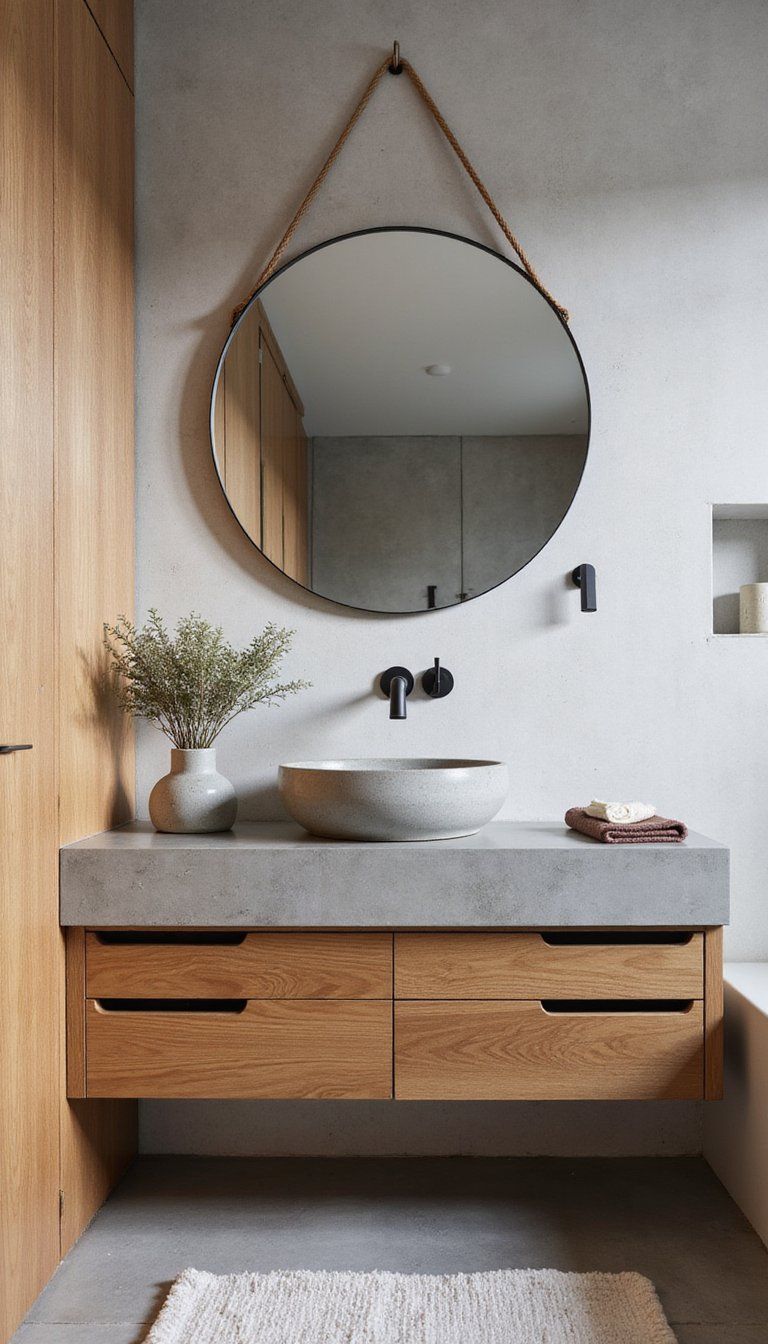 Concrete Vanity For Industrial Chic Appeal