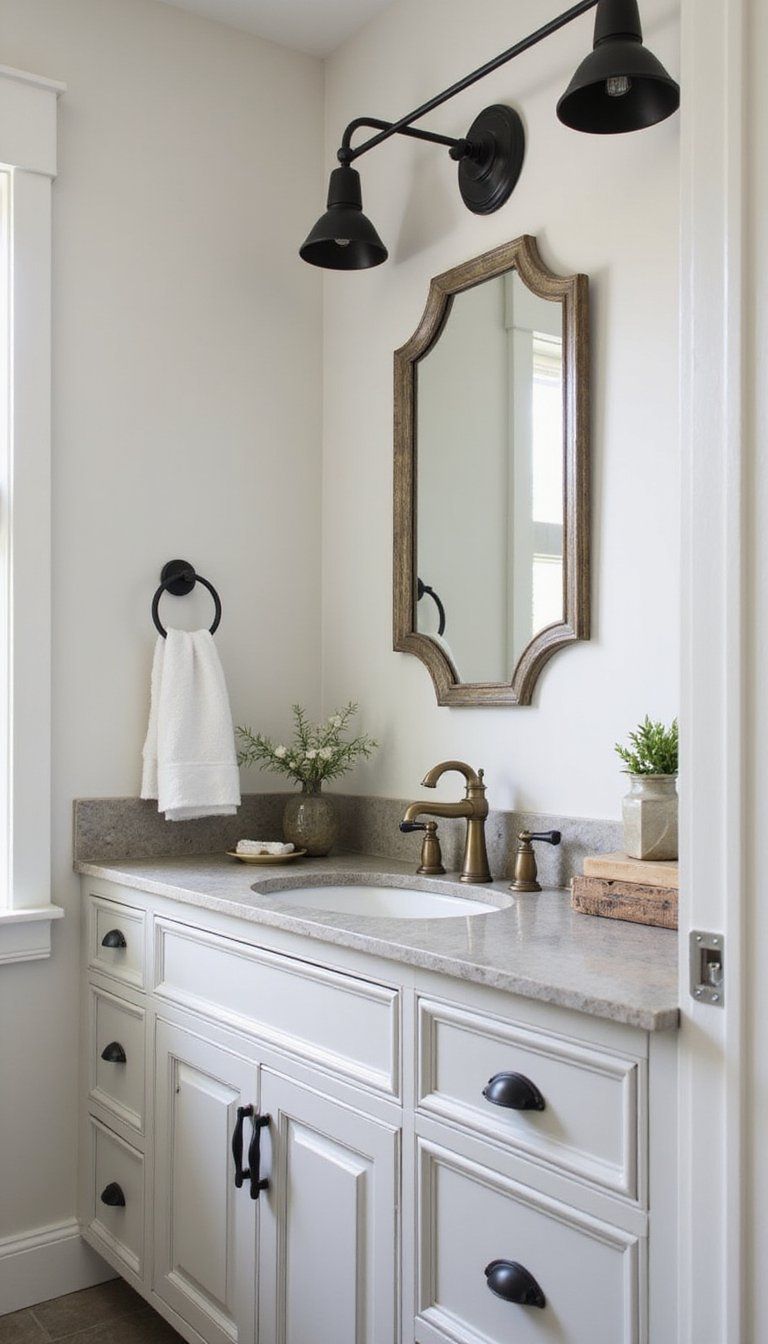 Mixed Metals For Layered Vanity Detail