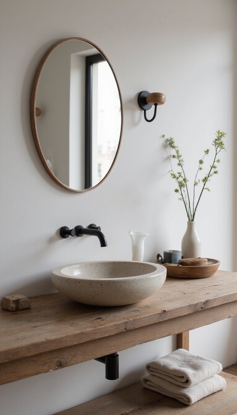 Stone Basin Vanity For Timeless Texture