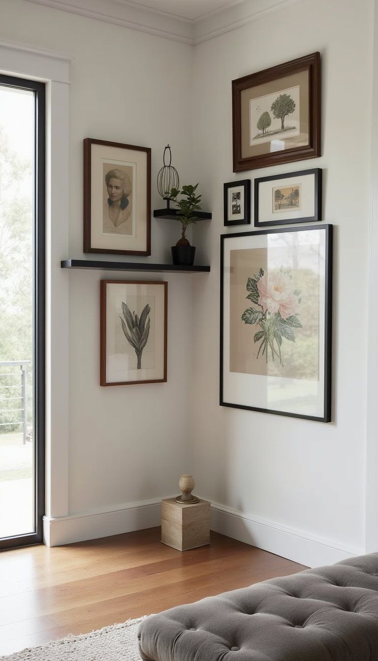 Corner Gallery Wall To Showcase Favorite Art