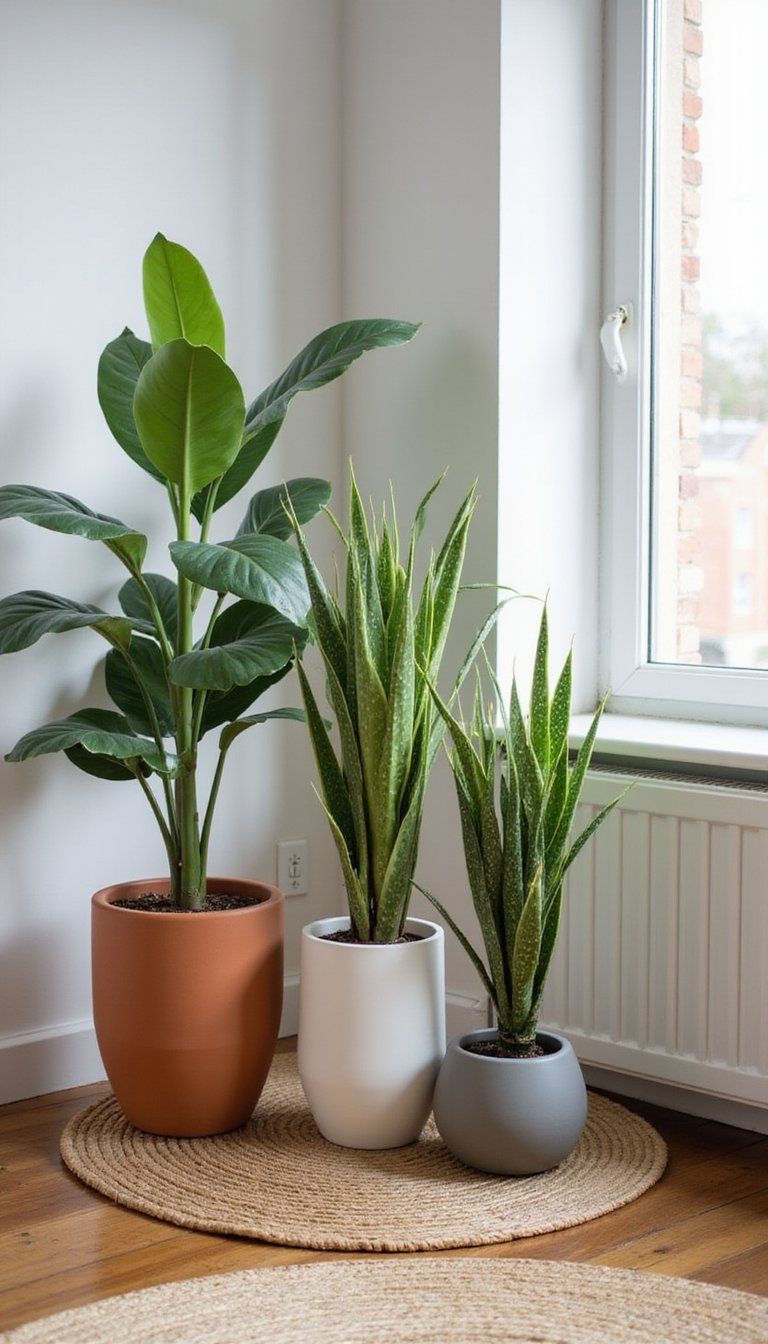 Tall Plant Trio To Animate A Quiet Corner