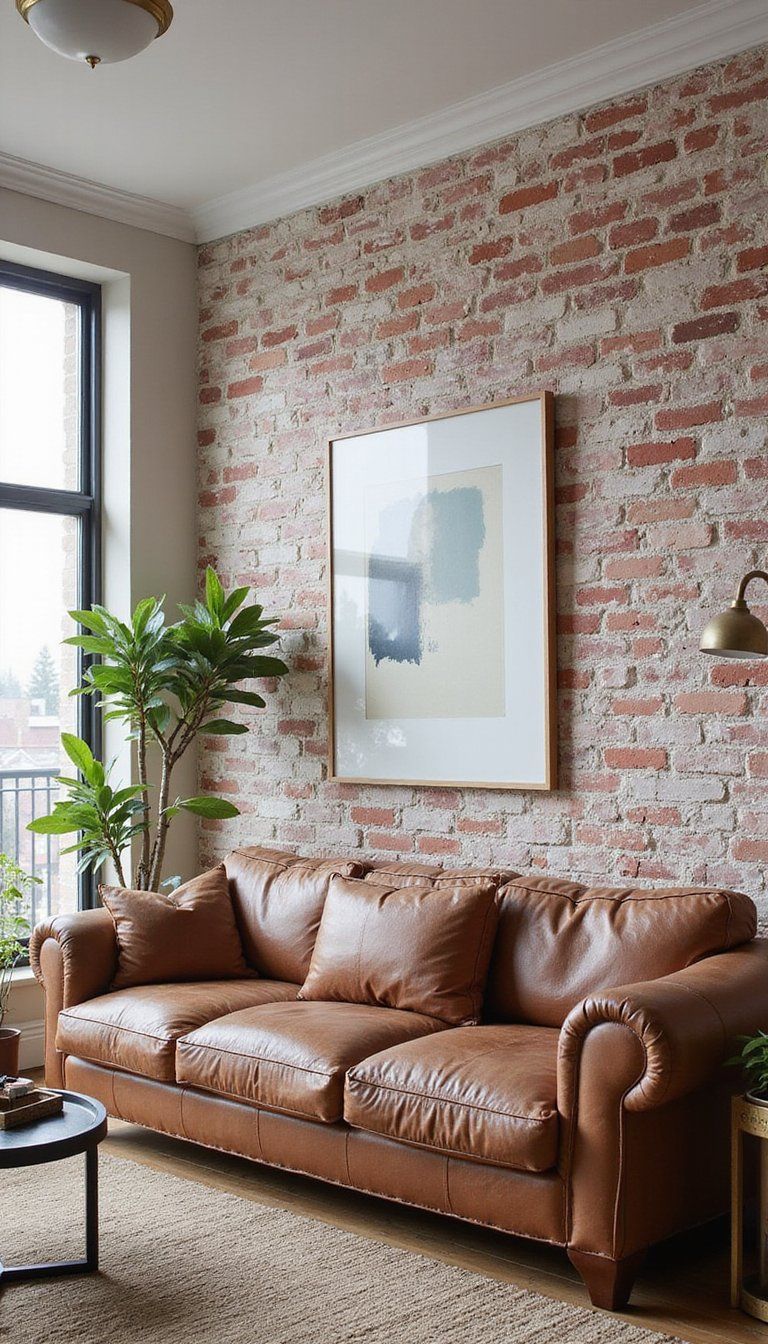 Faux Brick Wash For Urban Loft Style Accent Wall