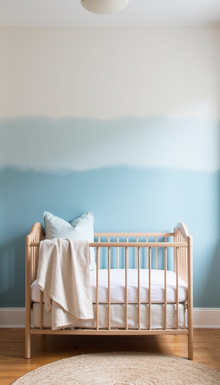 Hand-Painted Ombre Wall For Soft Gradient Drama