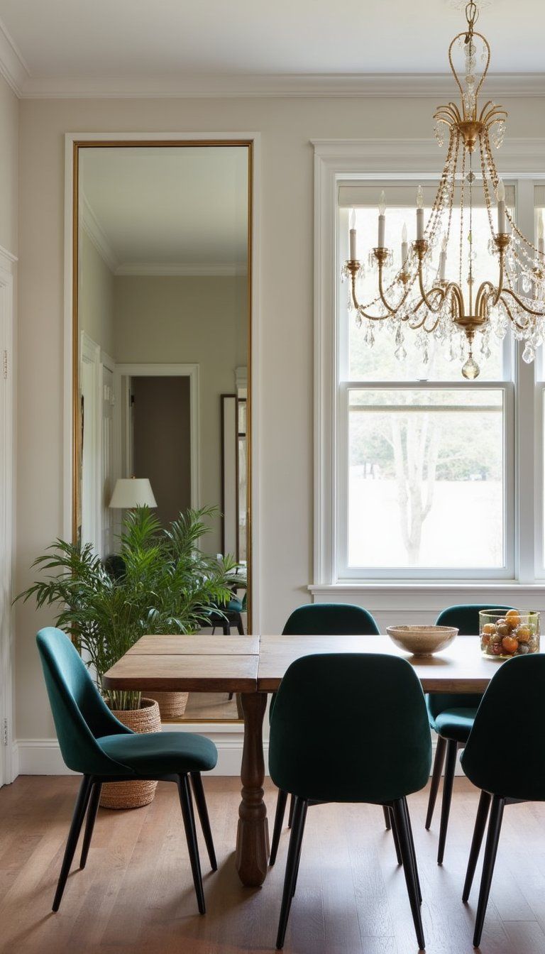 Mirrored Panel Accent Wall For Light And Glamour