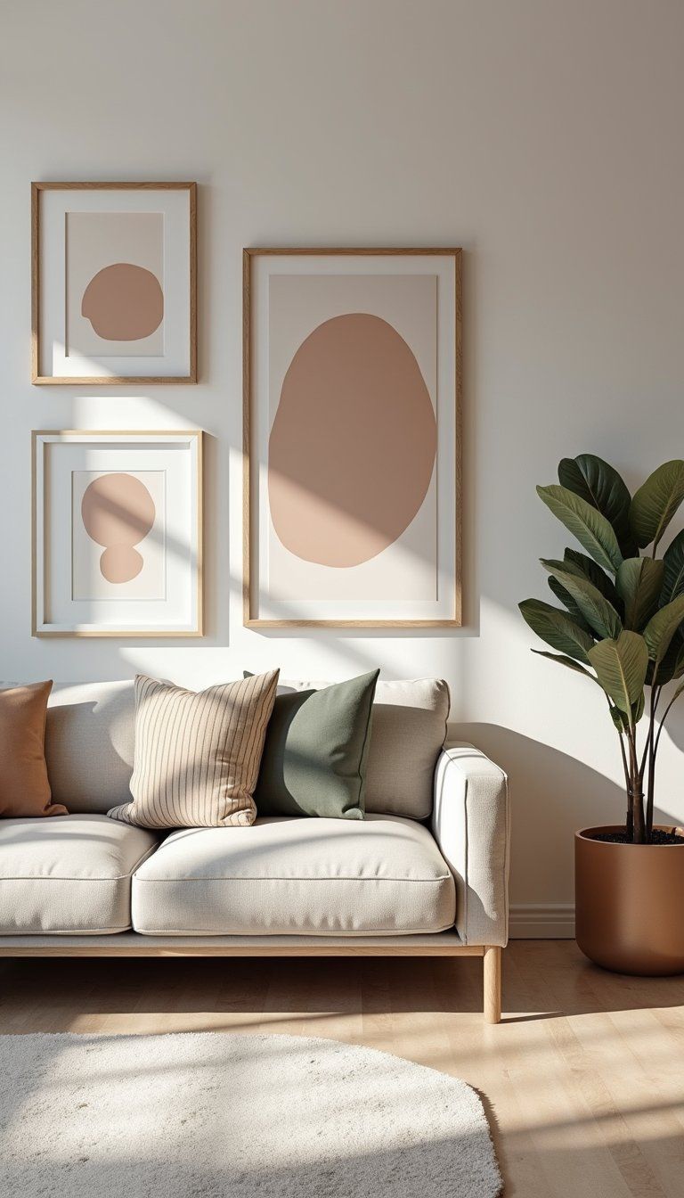 Oversized Artwork Gallery Wall With Bold Frames