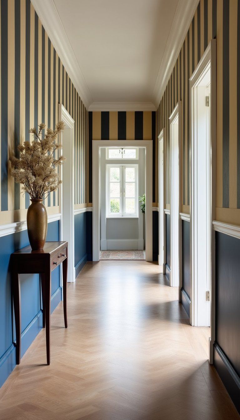 Painted Floor-To-Ceiling Stripe For Dramatic Height