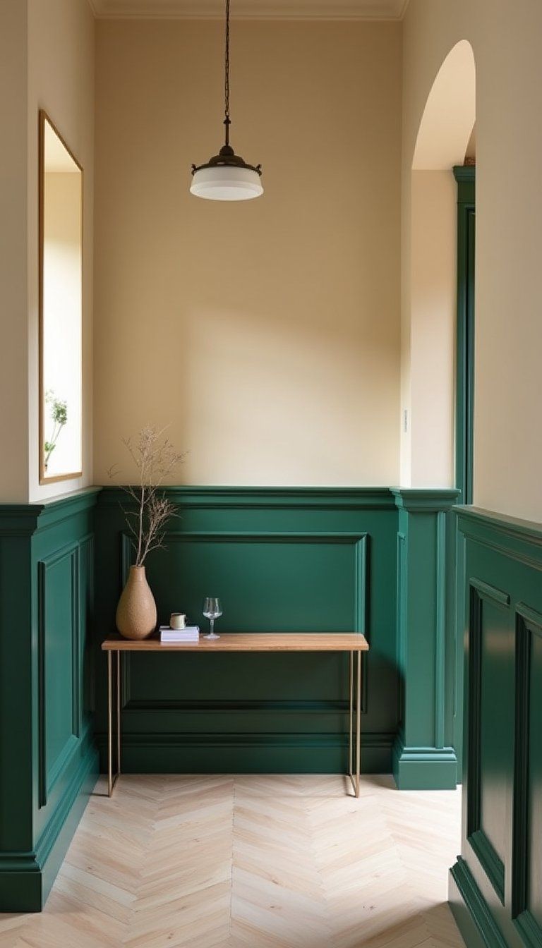 Two-Tone Wainscoting With Modern Paint Finish