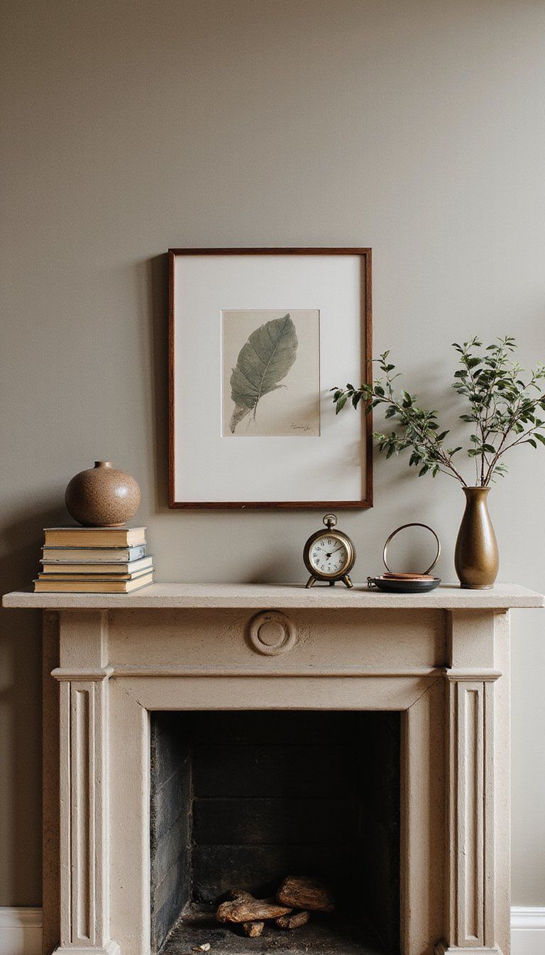 Books Stacked With Curated Decorative Objects