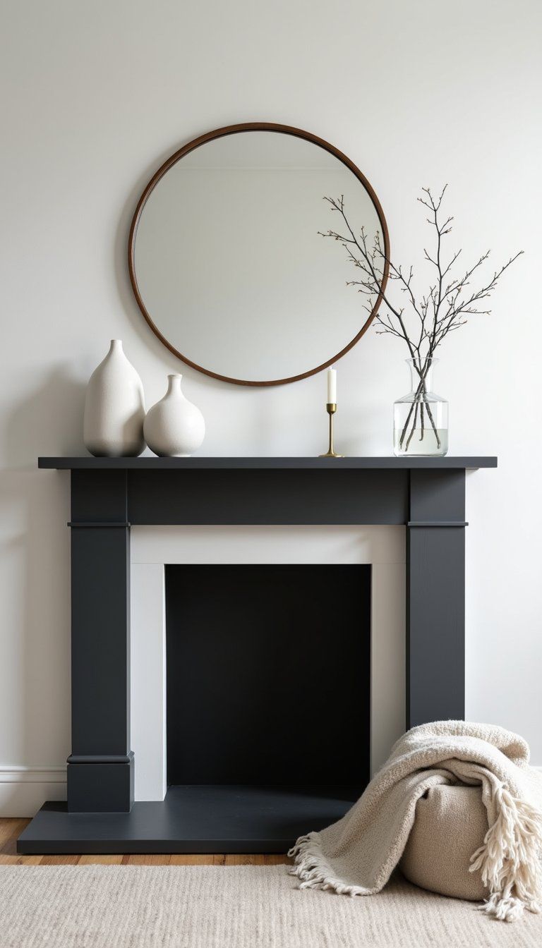 Minimal Monochrome Mantel With Clean Lines