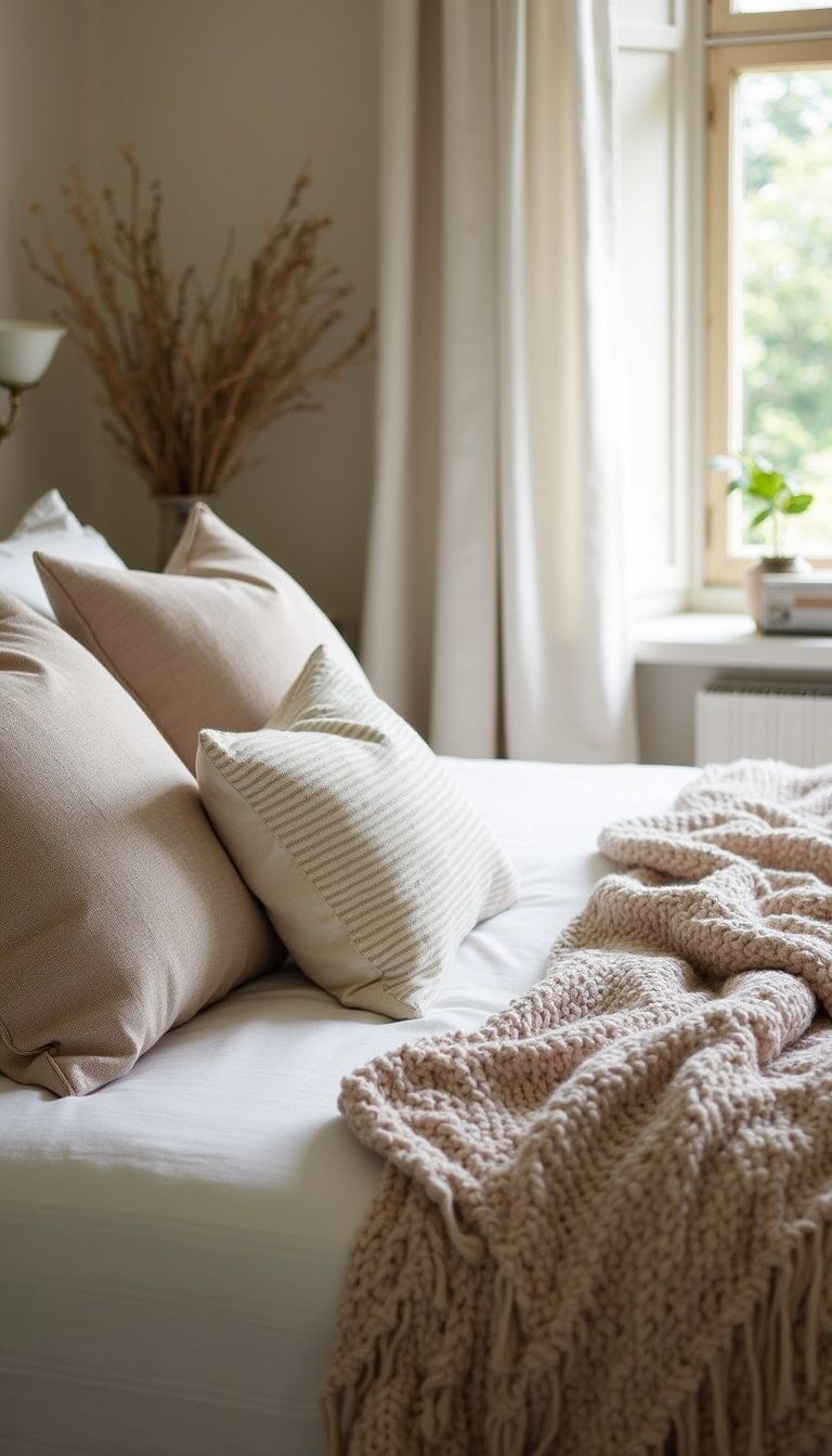 Soft Plaid Throws And Handknit Textures