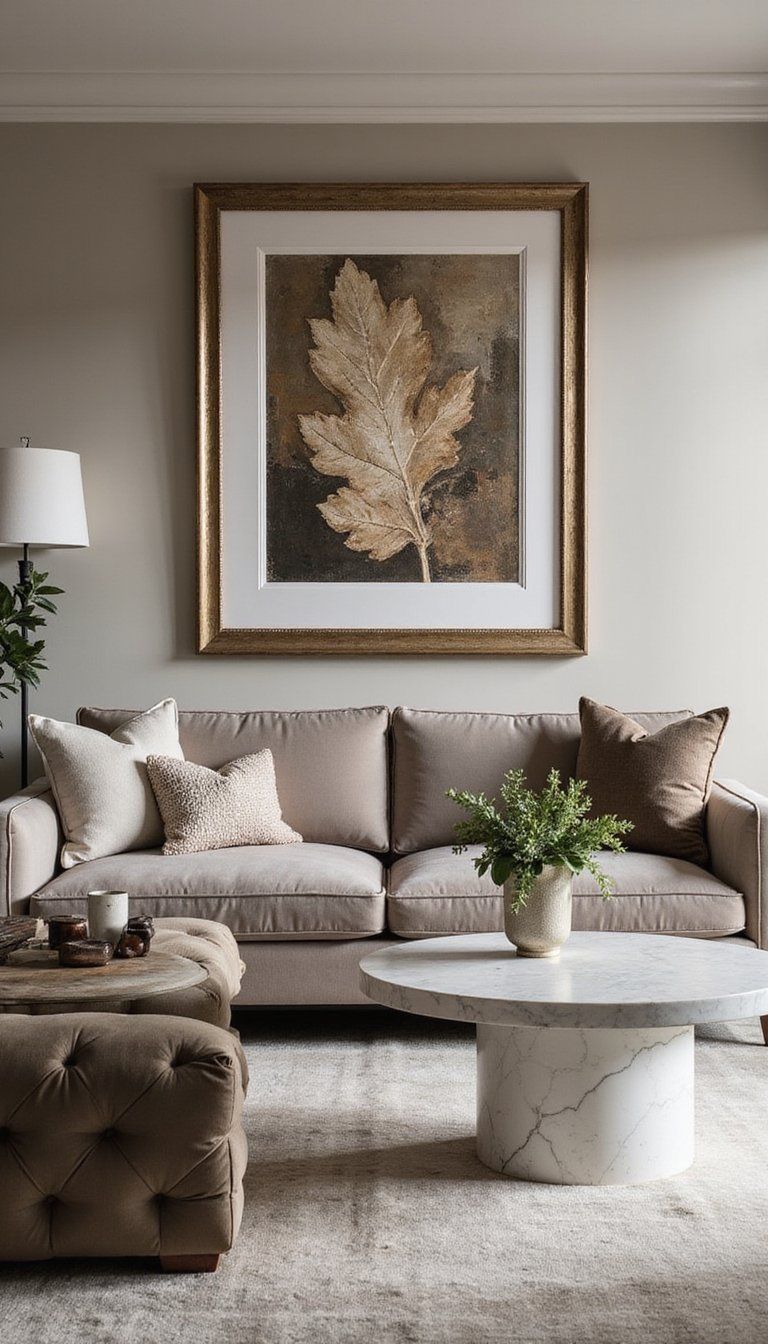 Statement Art With Metallic Leaf Frames