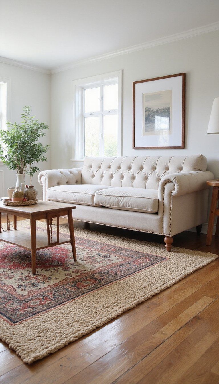 Layered Rugs For Pattern And Comfort