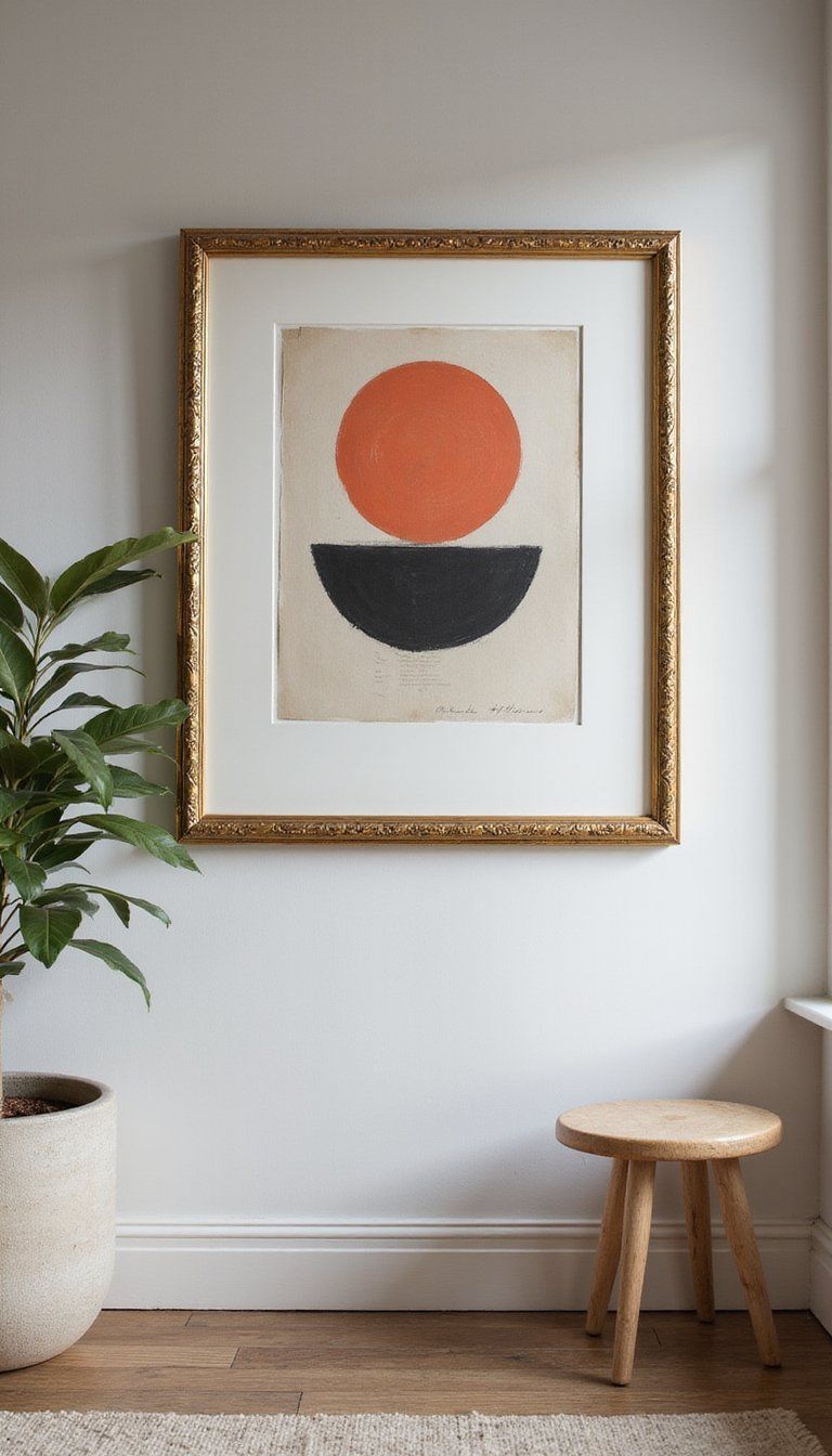 Mixing Modern Art With Antique Frames