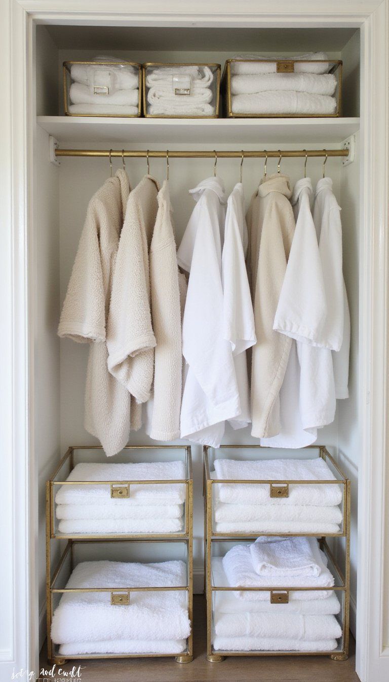 Glass Front Bins For Spa-Like Bathroom Vibes