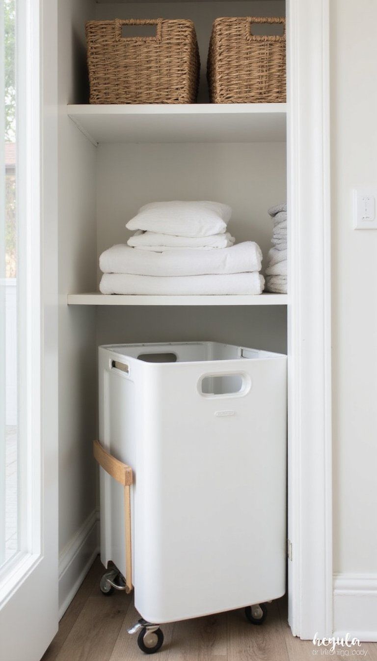 Hidden Hampers In Bottom Pull-Out Drawer