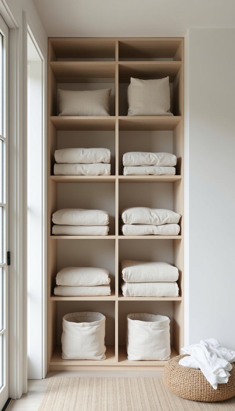 Natural Linen Cubes For Soft Minimalism Look