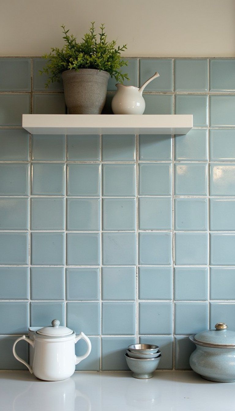 Tile-Matched Floating Ledge For Seamless Look