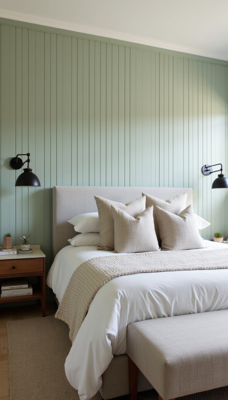 Painted-Panel Headboard Using Board And Batten