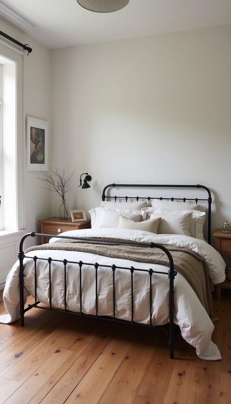 Iron Bed Frame For Classic Farmhouse Appeal