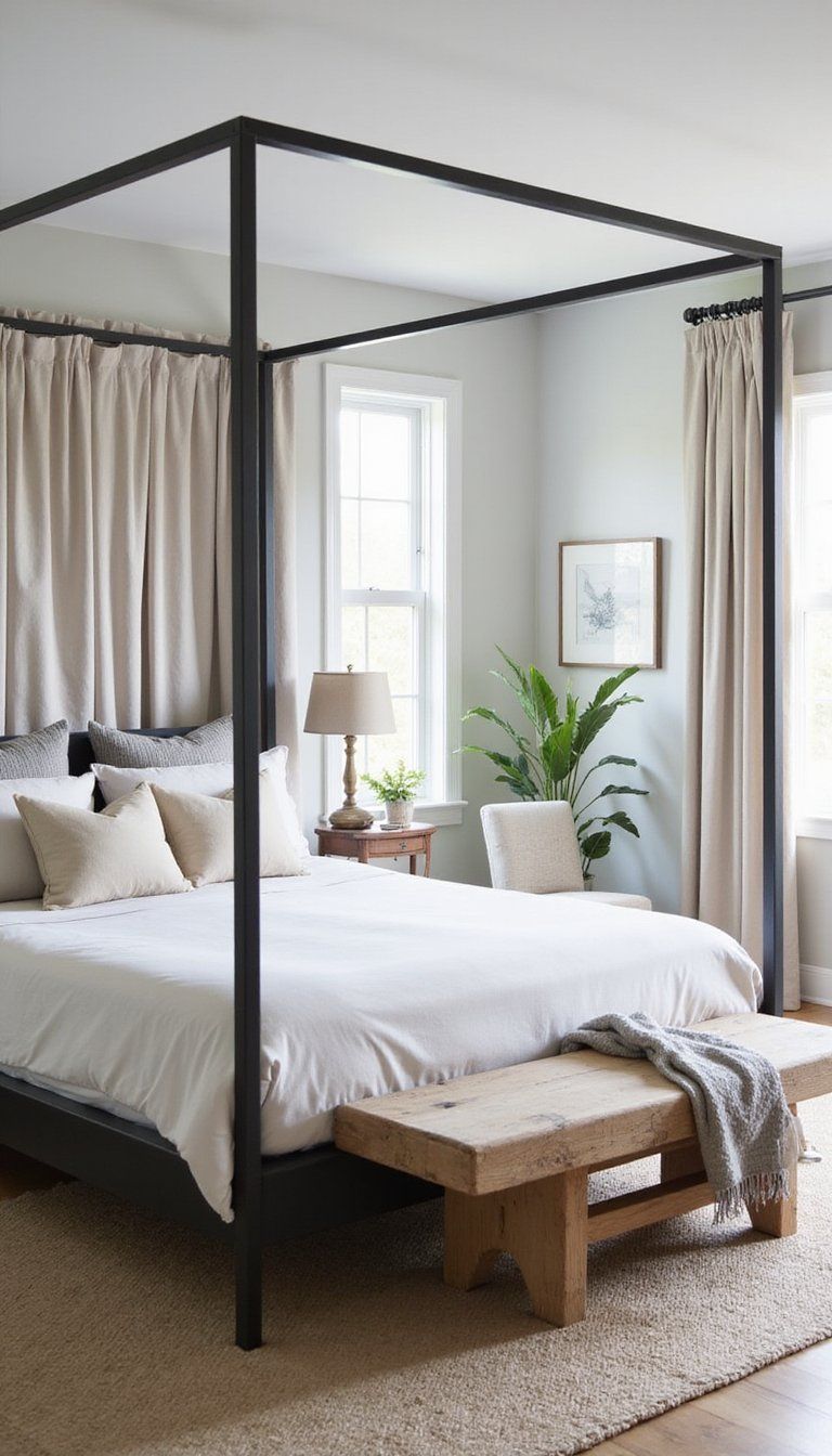 Minimal Canopy Frame For Airy Farmhouse Style