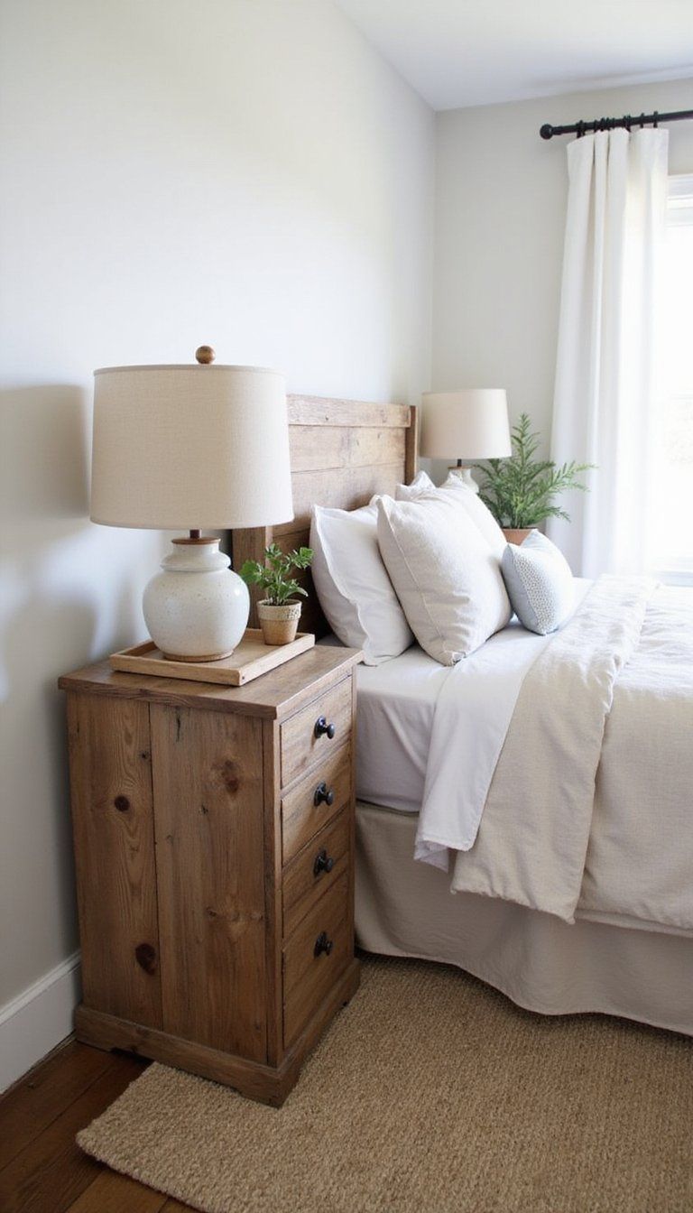 Reclaimed Wood Nightstands With Rustic Charm