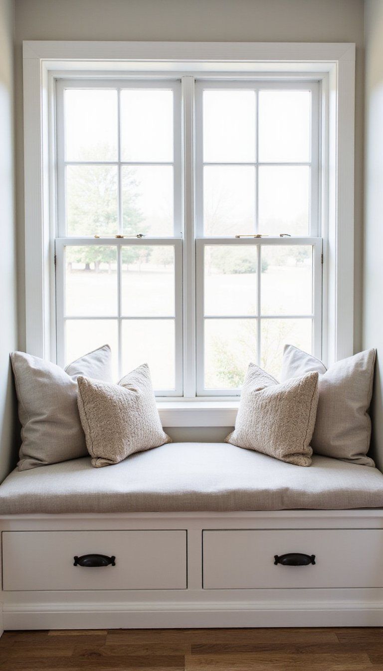 Cozy Window Seat With Built In Storage