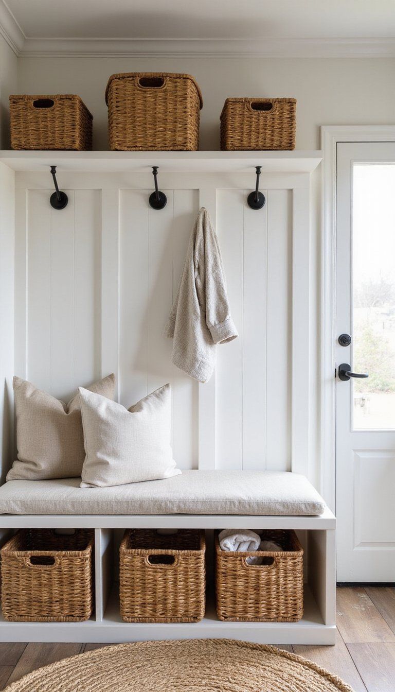 Rattan Accents And Natural Fiber Textiles For Warmth