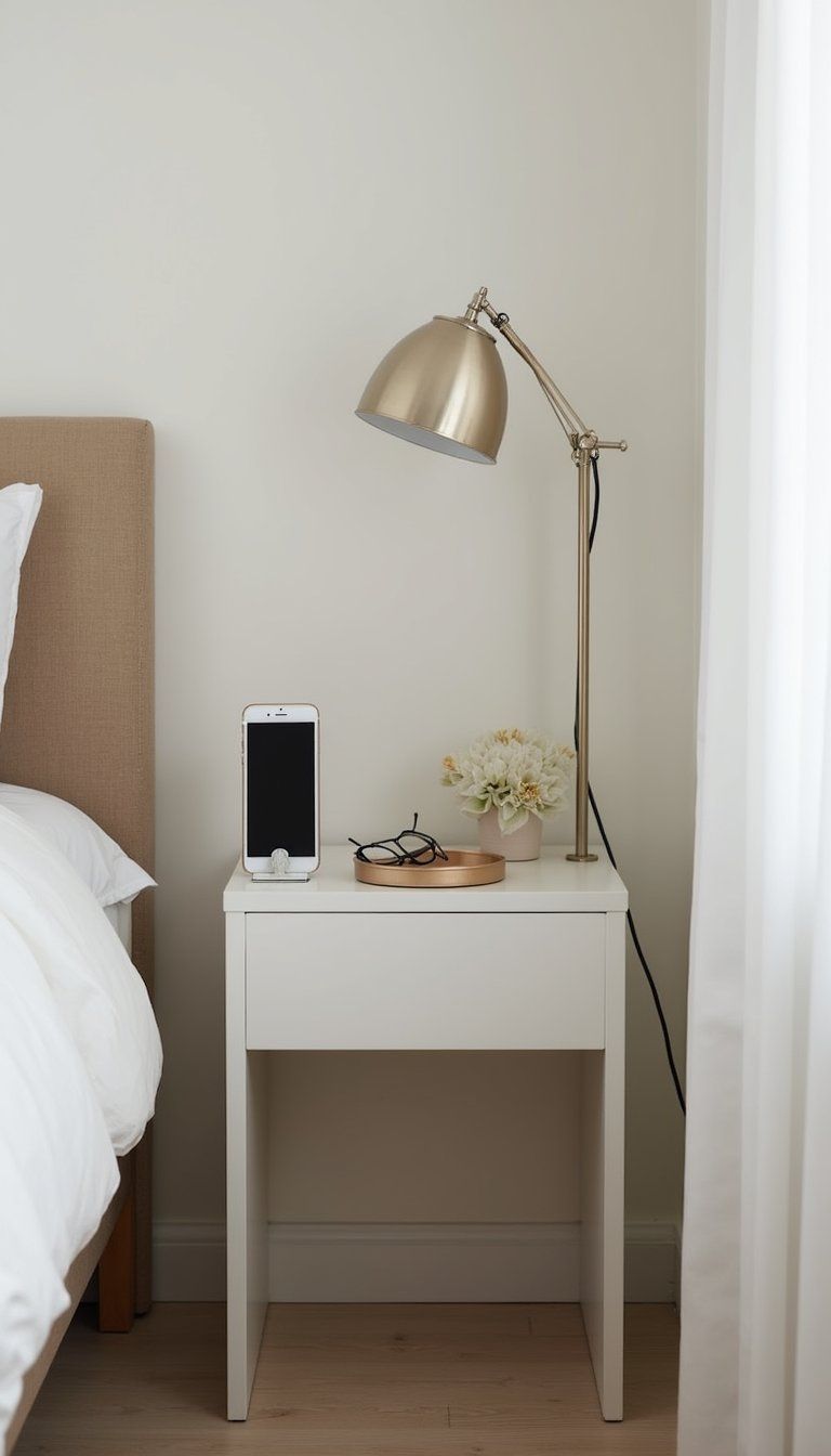 Compact Nightstand For Small Space Functionality