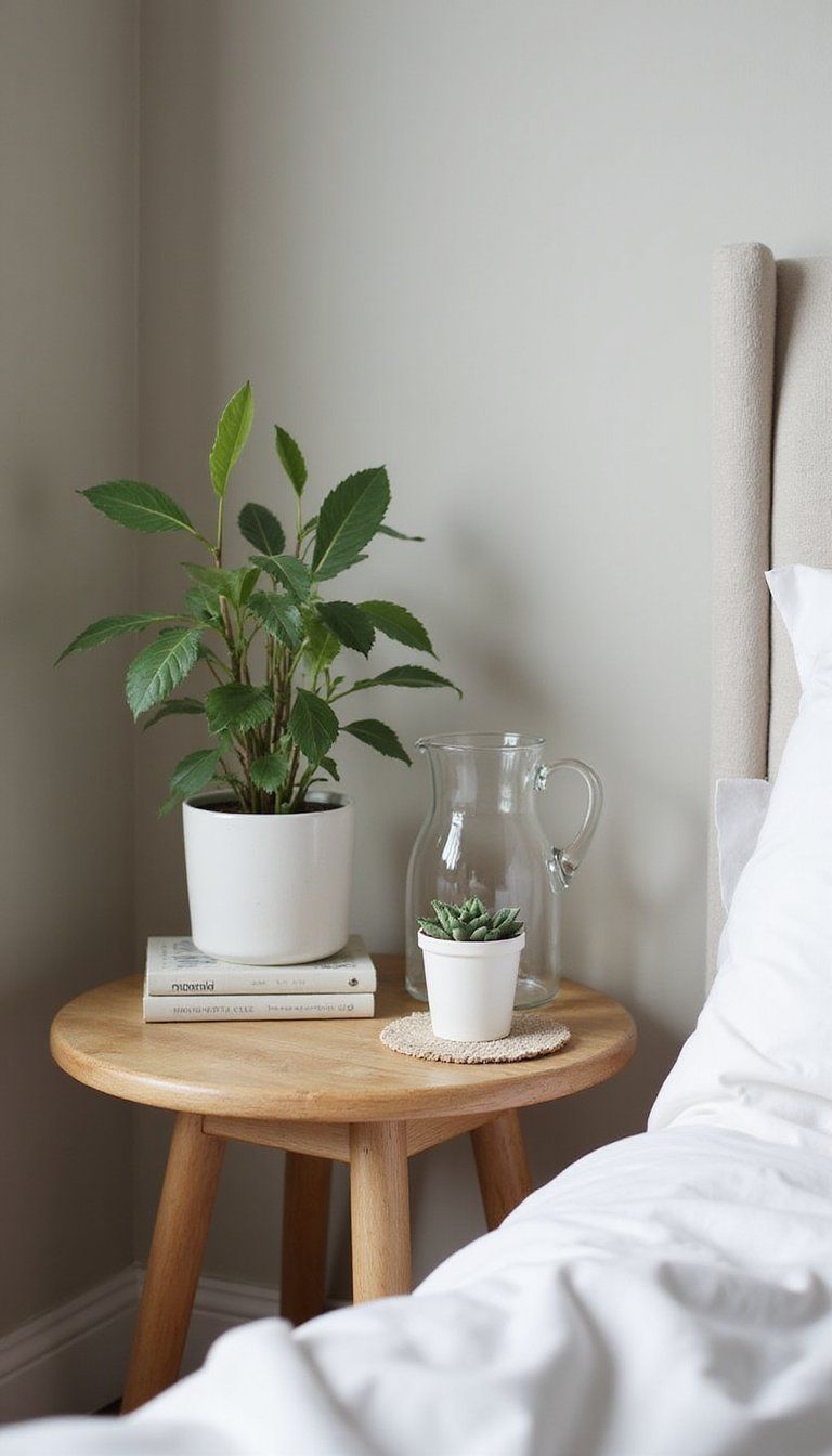 Plant-Focused Nightstand For A Fresh Natural Touch
