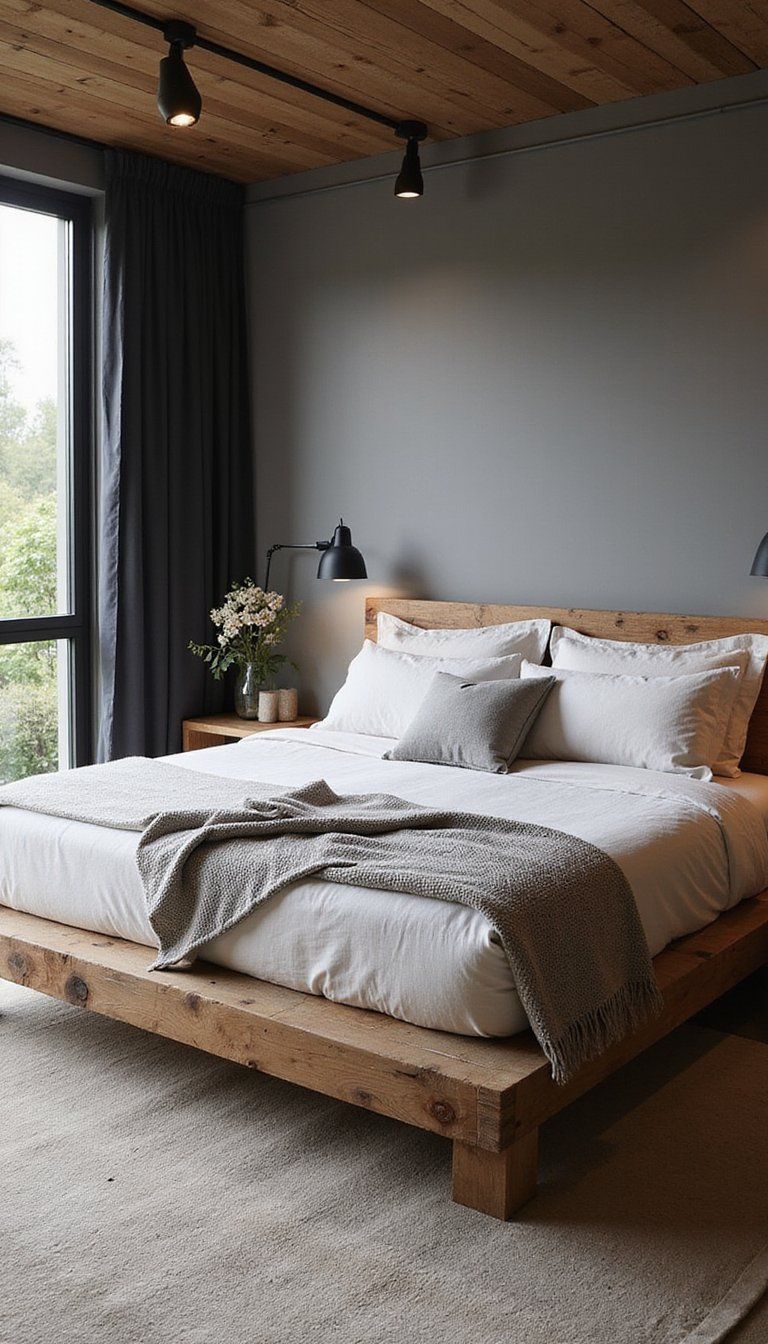 Reclaimed Wood Platform Bed For Character