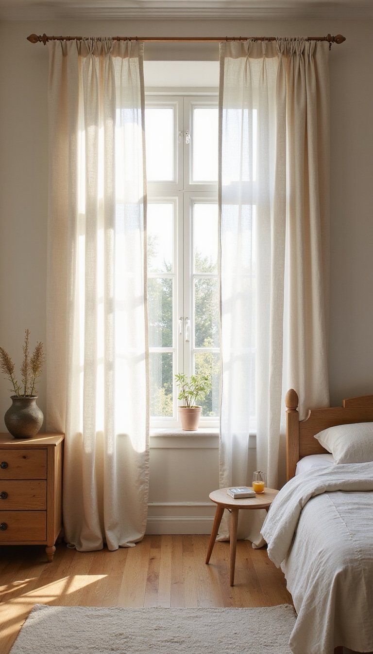 Soft Drapery To Frame Windows And Light