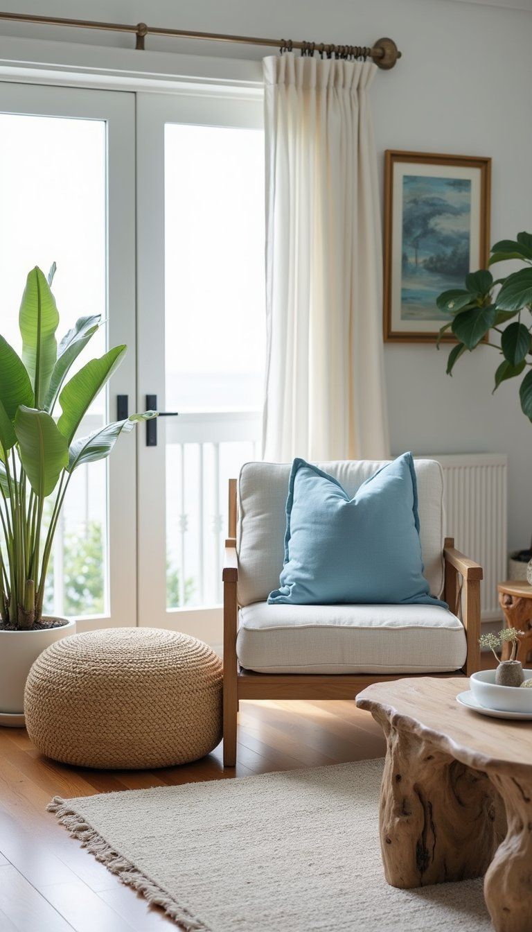 Woven Jute Pouf For Beachy Casual Corners