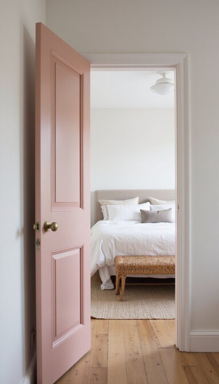 Blush Pink Bedroom Door Soft Romance