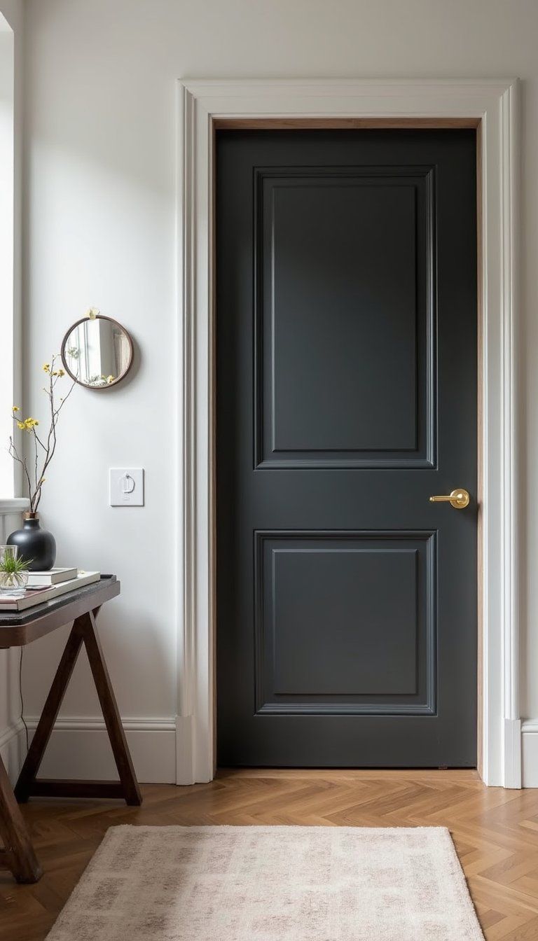 Bold Matte Black Interior Door Statement