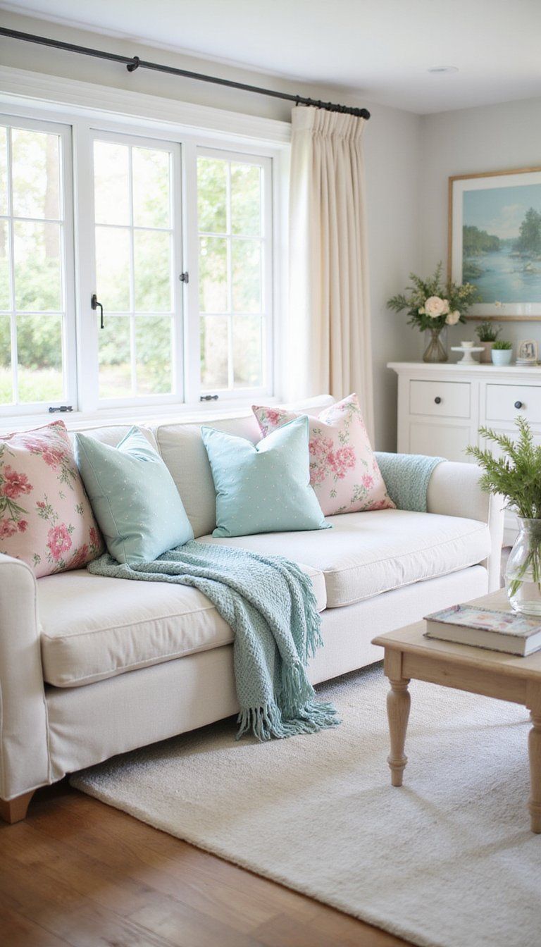 Soft Pastel Mix With Subtle Textured Prints