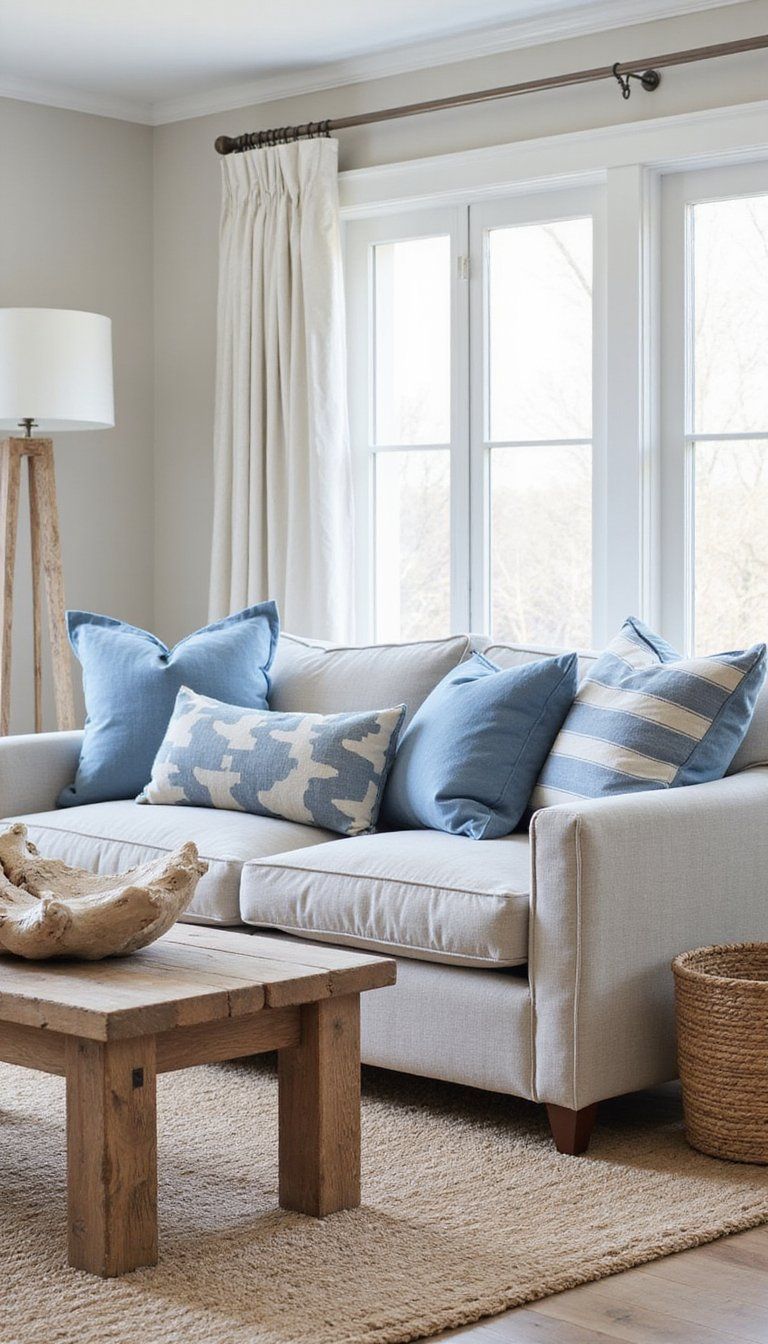 Tonal Blue Mix With Coastal Textures And Prints