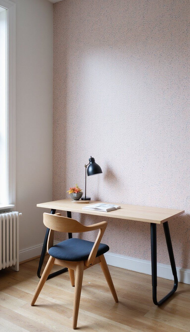 Terrazzo Pattern Accent For Modern Studio Apartment
