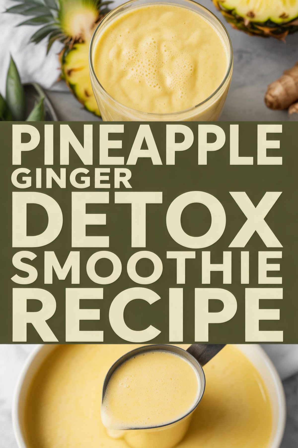Pineapple Ginger Detox Smoothie Recipe recipe idea in stylish layout