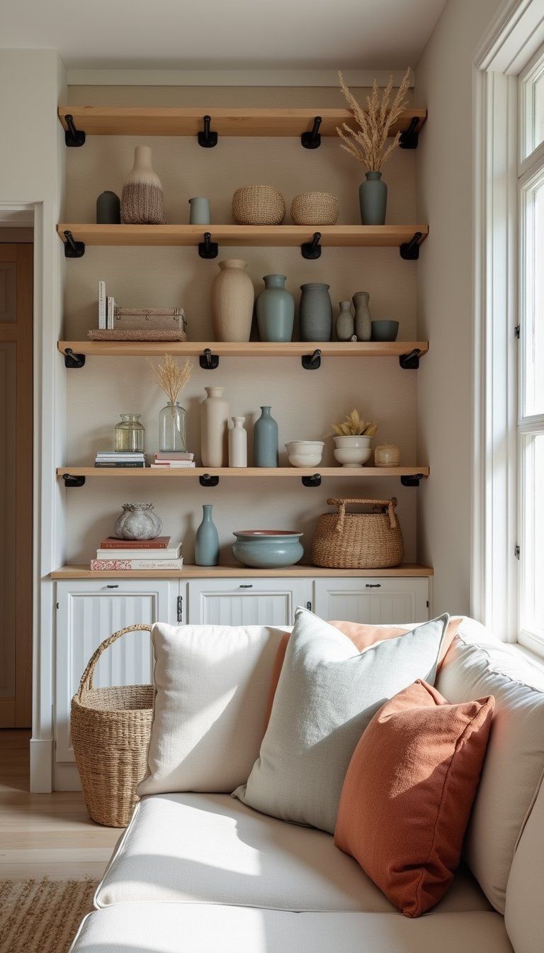 Cane Shelving For Layered Display