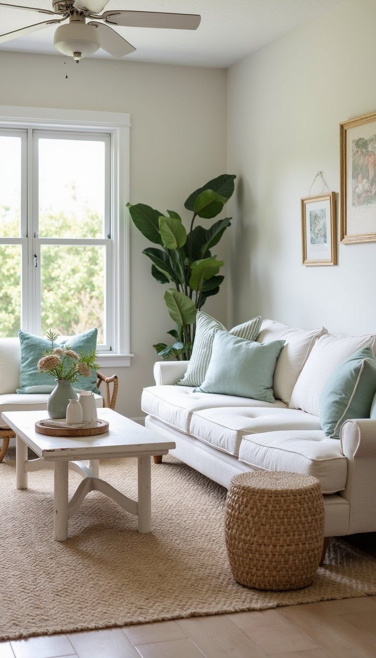 Coastal Linen Layered With Sisal For Beachy Vibes