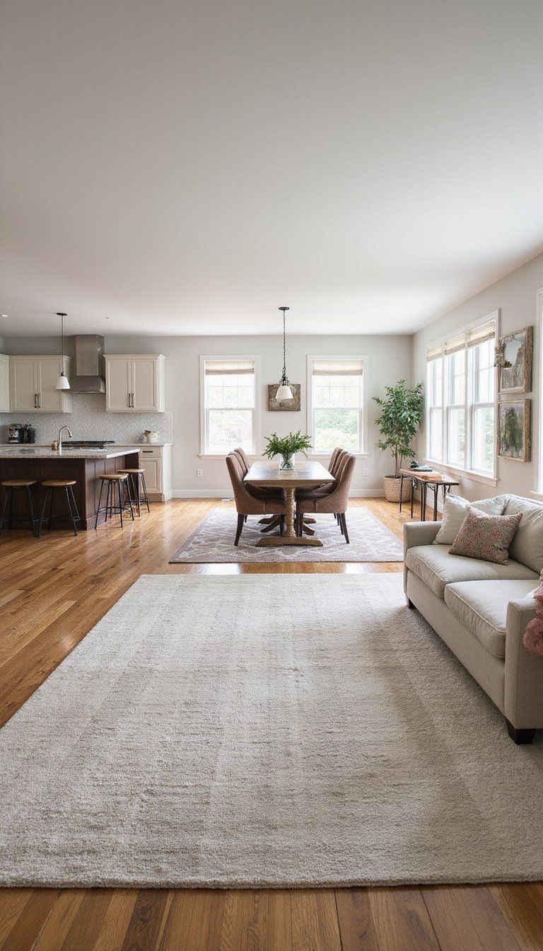 Layering To Define Open Plan Living Zones