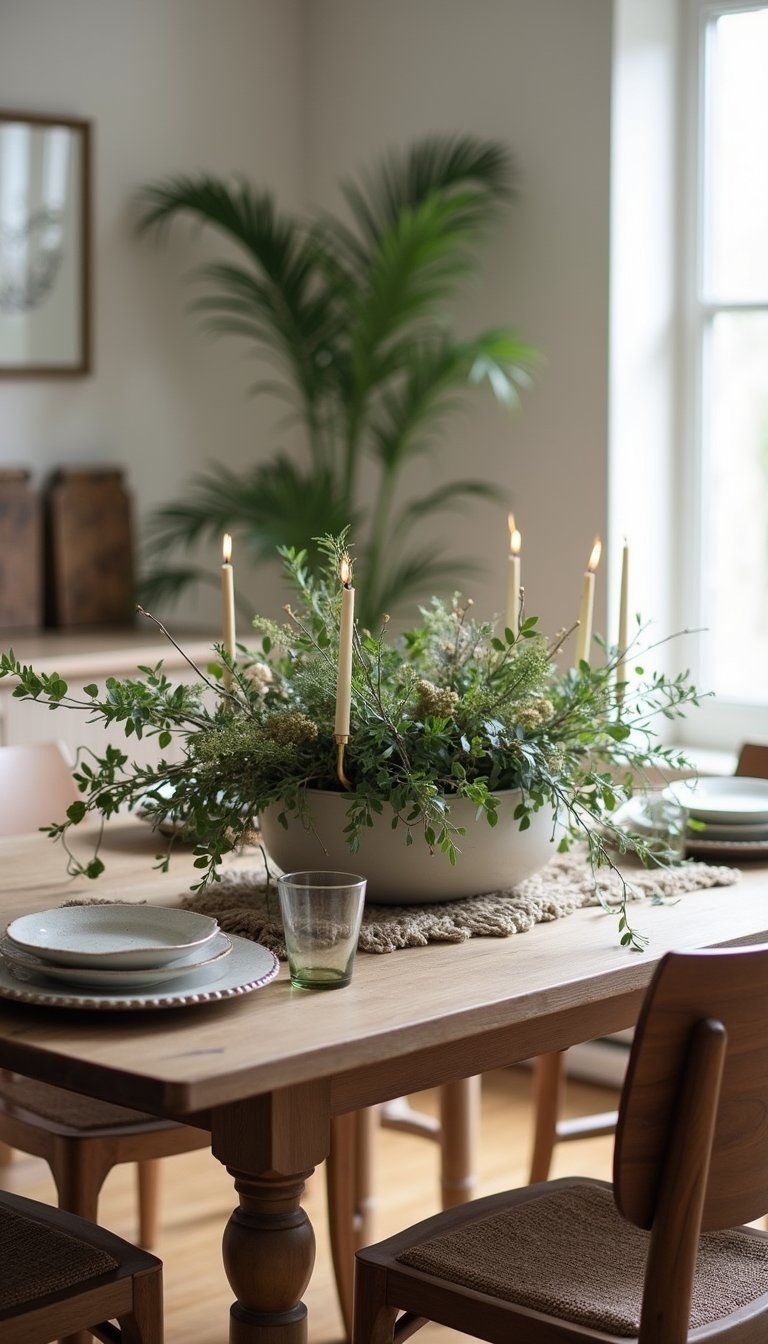 Seasonal Centerpiece Swapping Textiles And Foliage