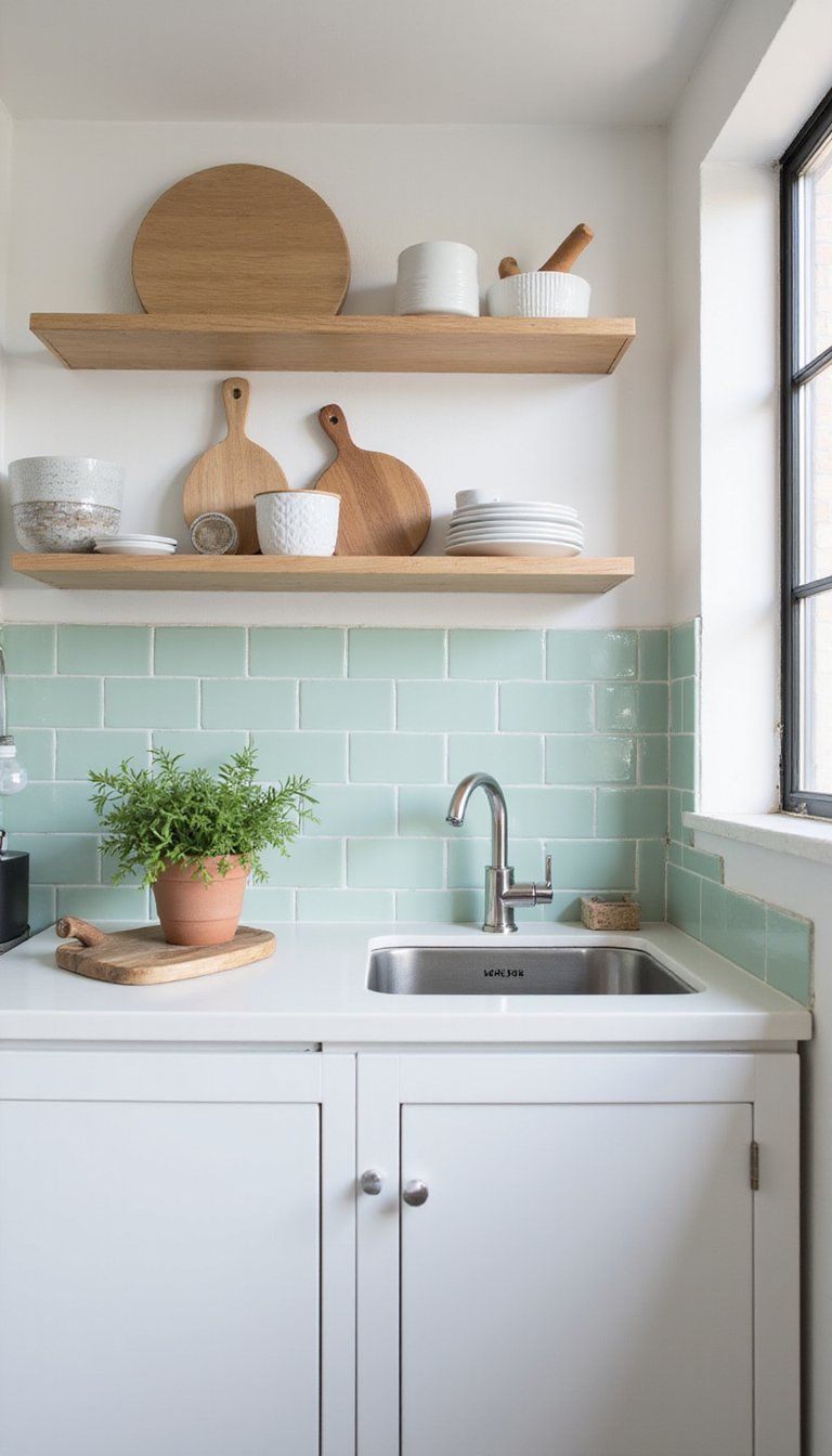 Pastel Accent Tiles For Gentle Color Pop