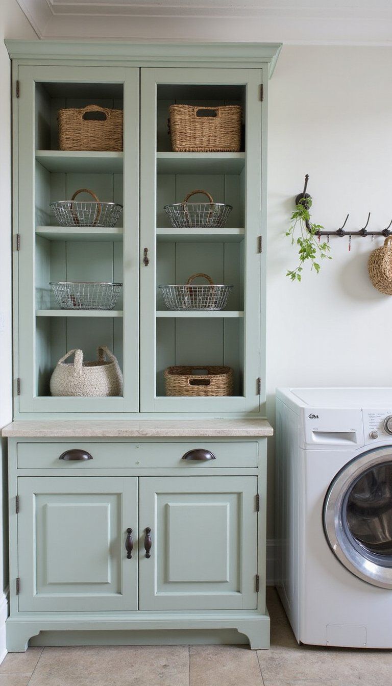 Vintage-Inspired Utility Cabinet With Modern Touches