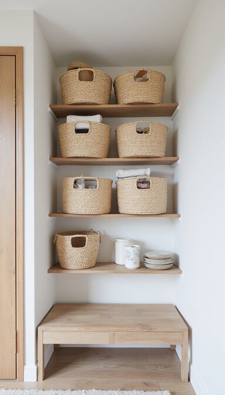 Woven Wall Baskets For Vertical Sorting Stations